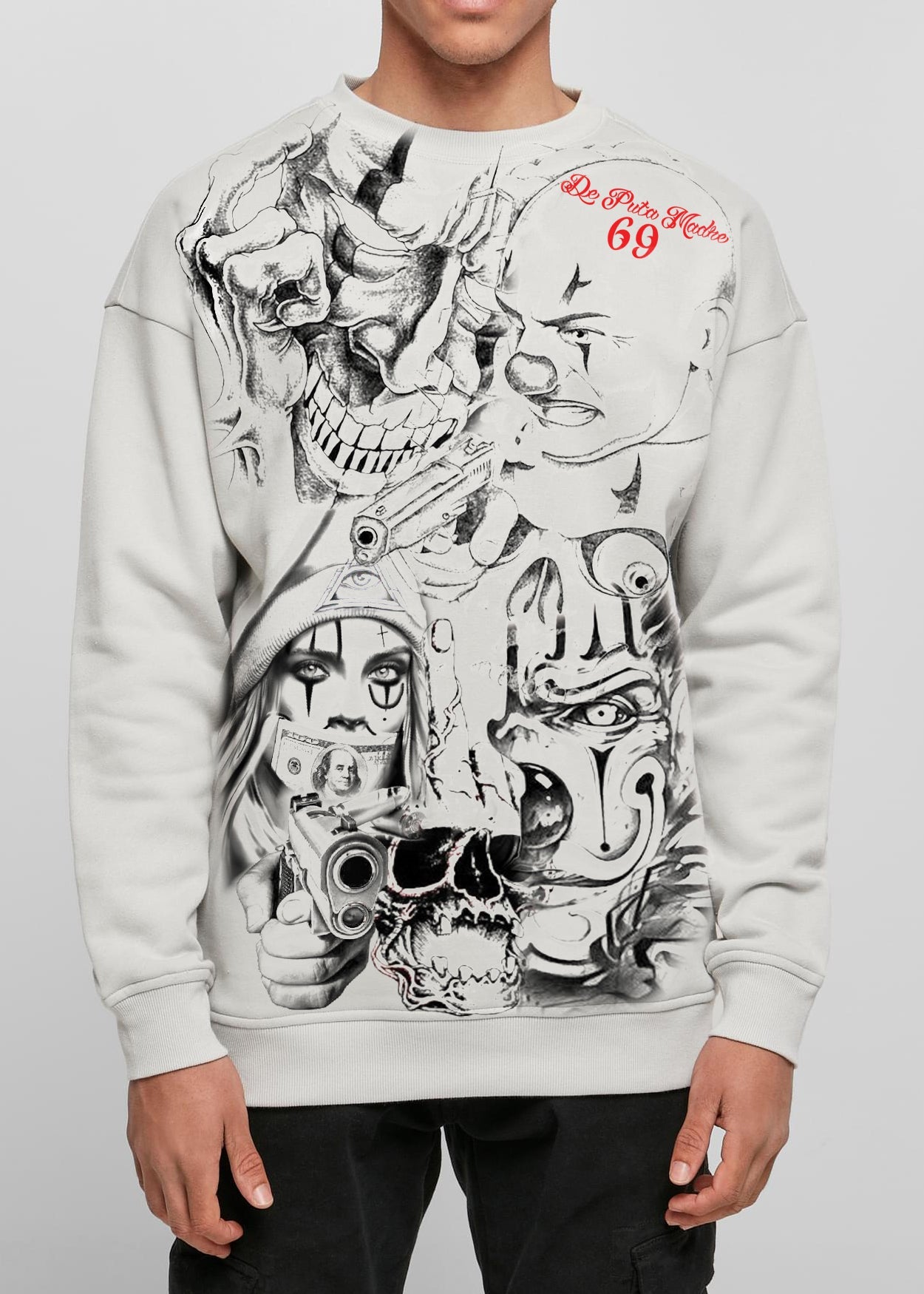 Herren-Pullover im Chicano-Gang-Design