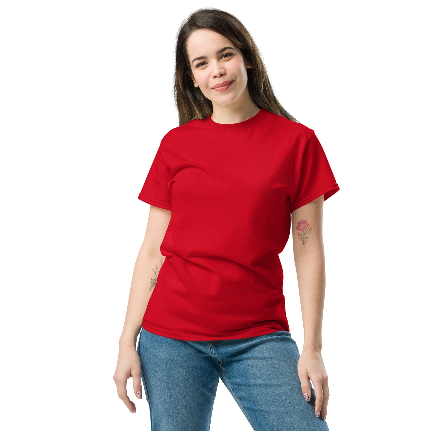 Klassisches Damen-T-Shirt mit Tauben-Design