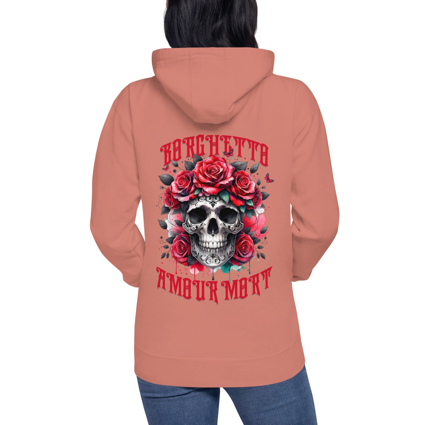 Amour Mort Hoodie – Klassische Streetwear mit Beuteltasche und warmer Kapuze