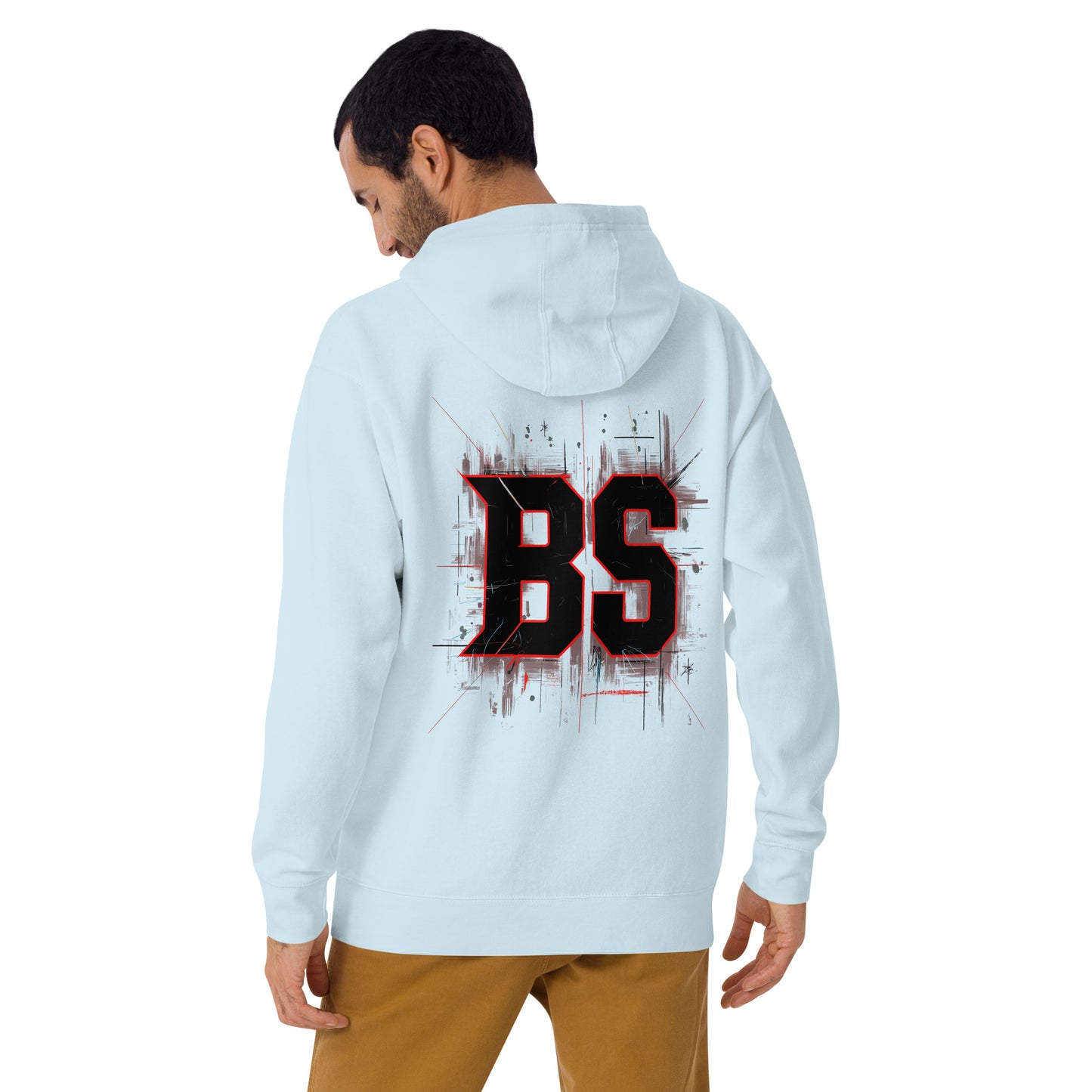 Stilvoller Kapuzenpullover mit künstlerischem “BS”-Design